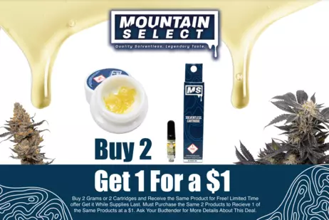 Buy 2 Get 1 For $1 on ALL Mountain Select Live Rosin