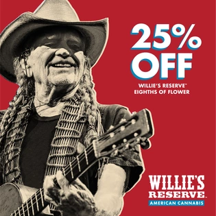 25% OFF Willies Reserve Eighths