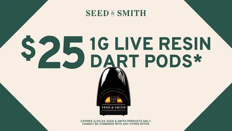 $25 1000MG Live Resin Dart Pods. Regularly $38!