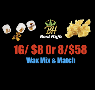 8 Grams/$58 WAX & SHATTER, High THC % (mix & match)