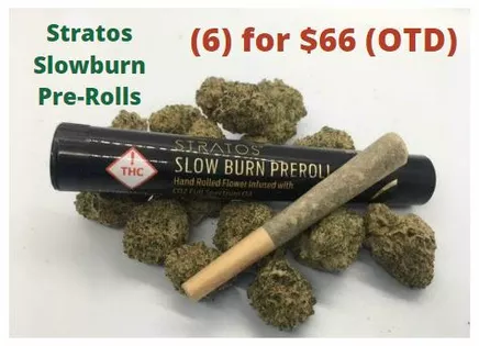 (6) Stratos Slowburn Pre-Rolls for $53