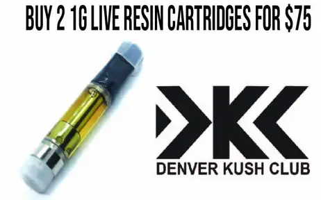 2 for $75 Kush Concentrate 1g Live Resin Cartridge