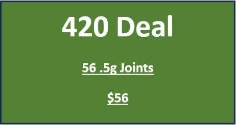 56 - Half Gram Pre-rolled Joints for $56 (Mandarin Cookie)