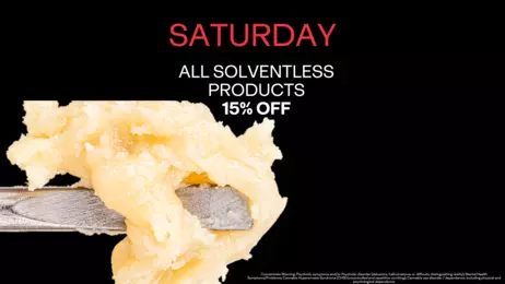 Saturday Daily Deal - 15% Off Solvent-Less Products
