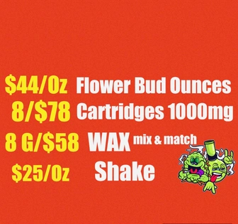 $44/OZ  Indoor Flower Ounces