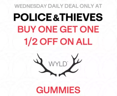 Wednesday Daily Deal - Buy One Get One 1/2 Off on ALL WYLD Gummies