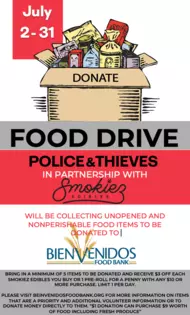 July Food Drive For Bienvenidos Food Bank - Donate 5 Items for $3 Off Smokiez Edibles or 1 Pre-Roll for a Penny with Minimum $10 Purchase