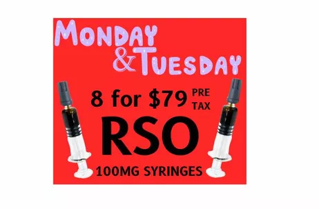 (8) RSO oil syringes $71 Pre-Tax - M & T Only